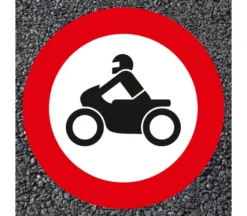 BORNIT Verkehrszeichen VZ 255 Verbot Für Krafträder