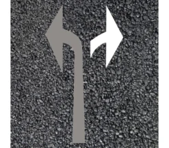 BORNIT Zusatzpfeil Z. Abbiegepfeil, Weiß