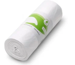 TAPIRA Pur Polybeutel - 60ltr 8µ 63×85cm HDPE, 40Stück - Weiß