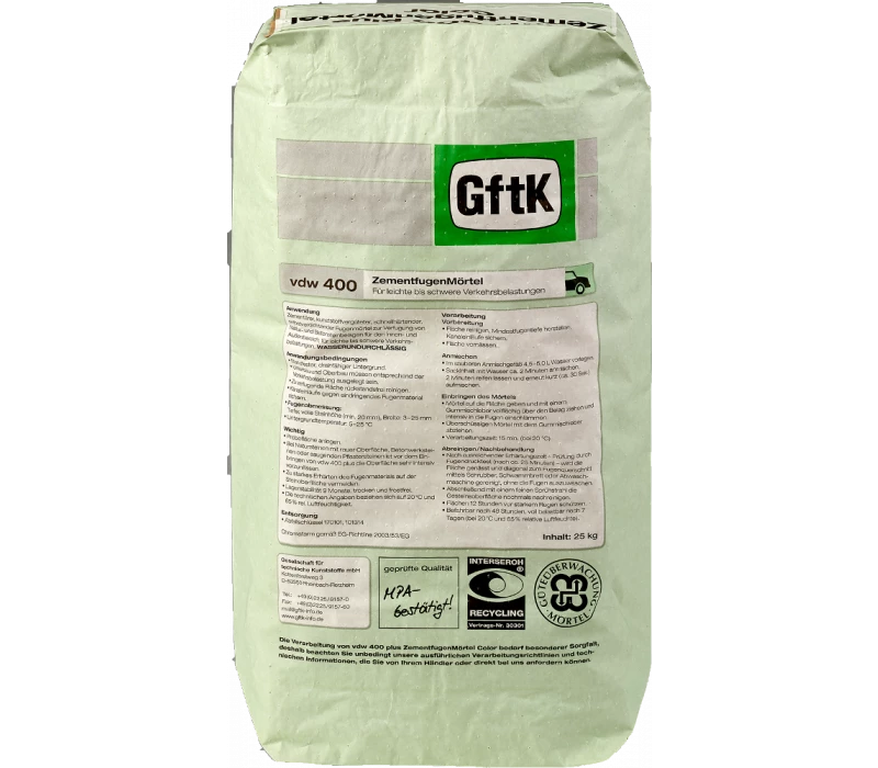 Vdw 400 Zementfugenmörtel 25kg, Zementgrau 3 Vdw 400 Zementfugenmörtel 25kg, Zementgrau