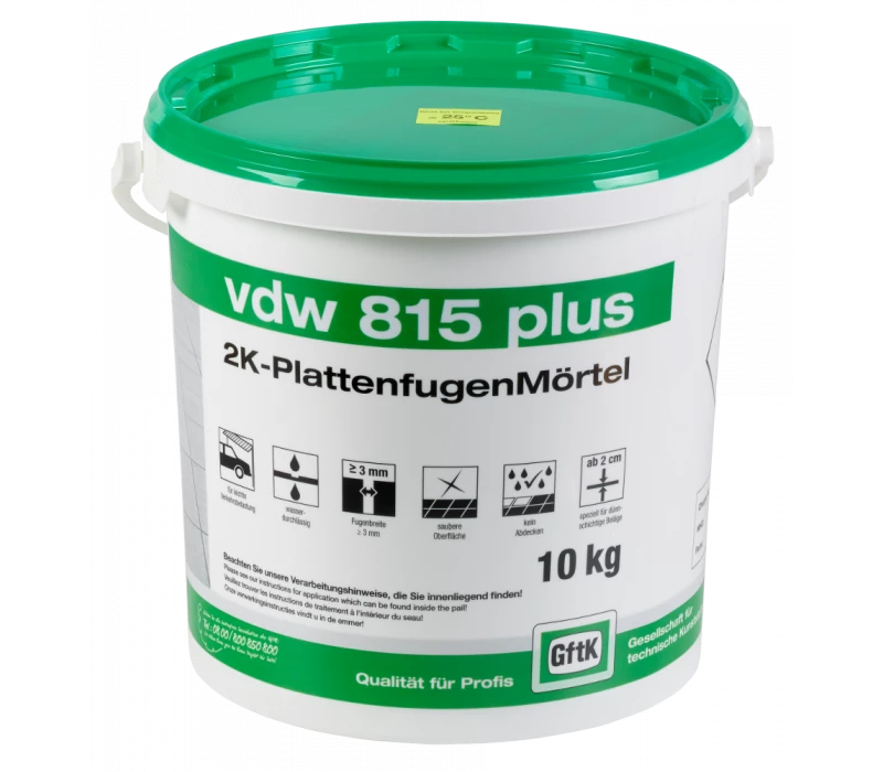 Vdw 815 Plus 2K-Plattenfugenmörtel, 10 Kg 3 Vdw 815 Plus 2K-Plattenfugenmörtel, 10 Kg