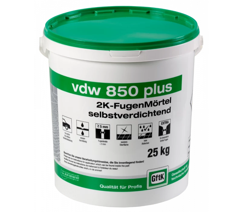 Vdw 850 Plus 2K-Fugenmörtel, 25kg Selbstverdichtend 3 Vdw 850 Plus 2K-Fugenmörtel, 25kg Selbstverdichtend