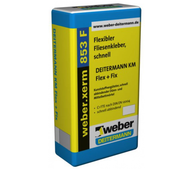 Weber.xerm 853 F - Flexibler Fliesenkleber, Schnell 3 Weber.xerm 853 F - Flexibler Fliesenkleber, Schnell